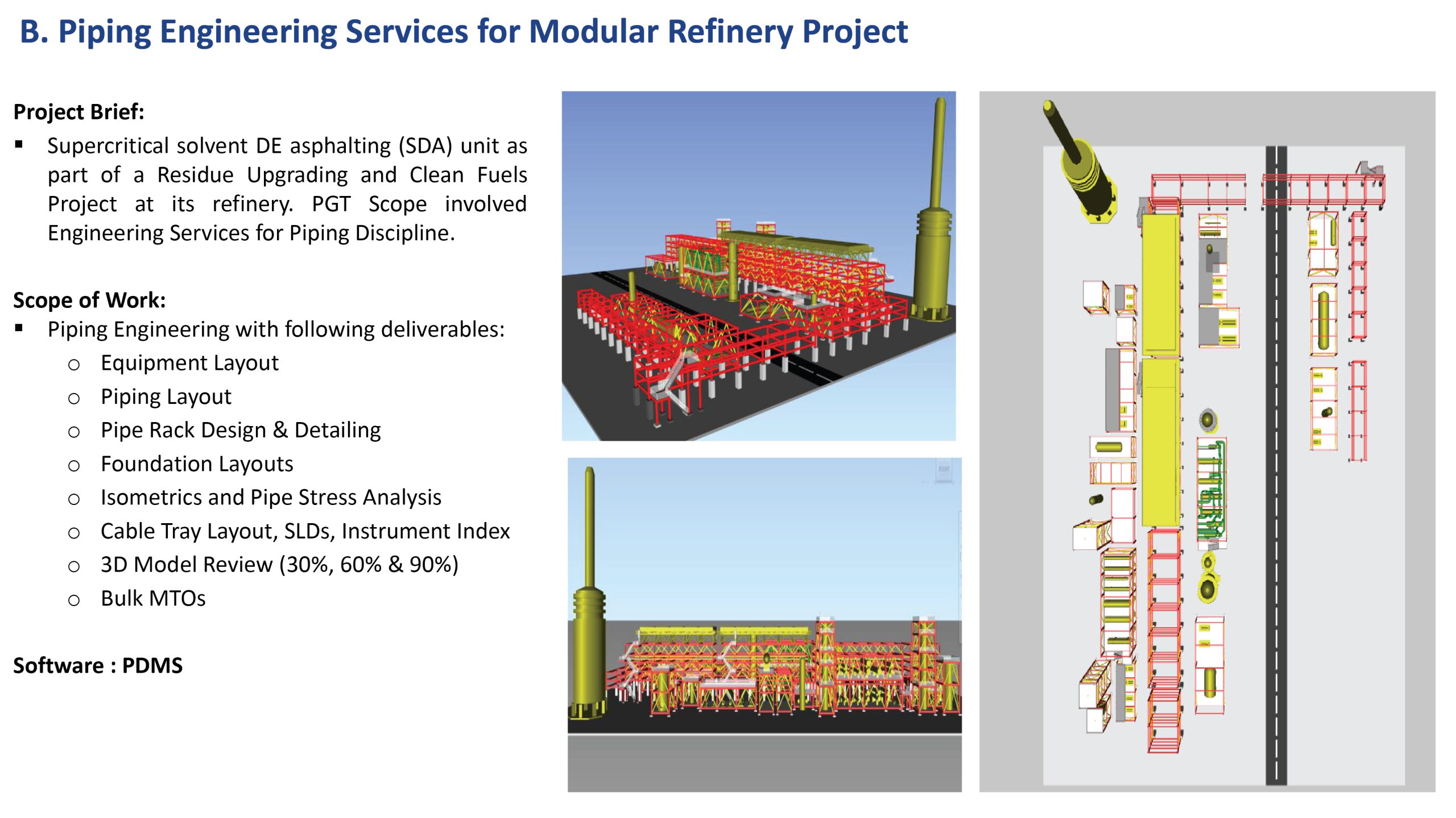 Oil & Gas, Chemical, Waste 2 Energy Projects