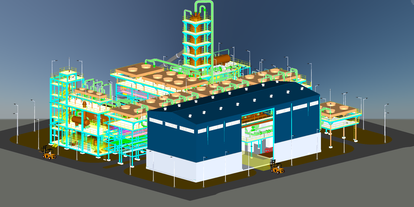 Sustainable ammonia production facility using modular units