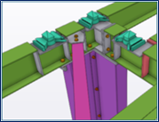 Modular steel structure in a data center facility