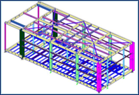 Modular steel structure in a data center facility