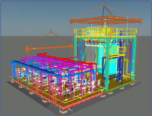Modular modules in an oil & gas facility