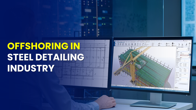 Offshoring in steel detailing industry 3D illustration