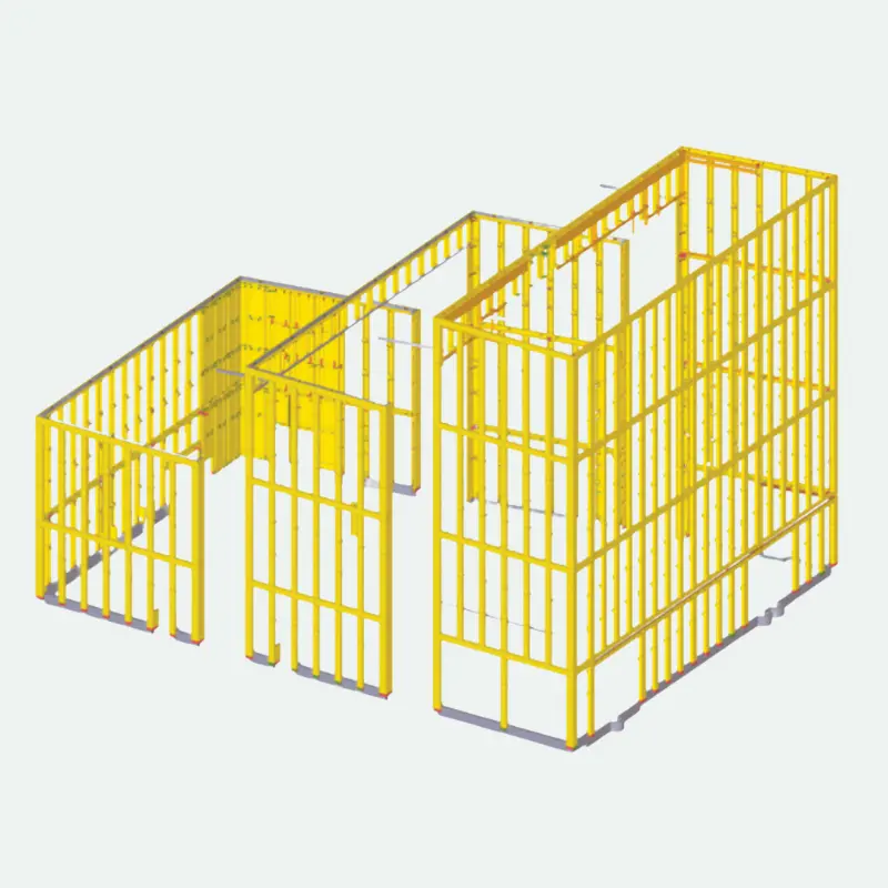 3D structural model showing framed layout used for calculation and design.