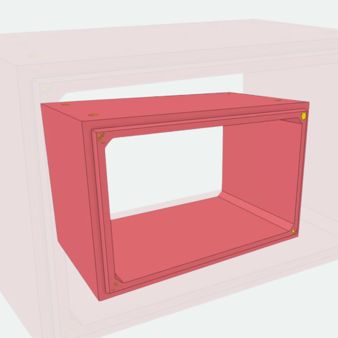 3D model of a precast box culvert with reinforcement, joints, and lifting details