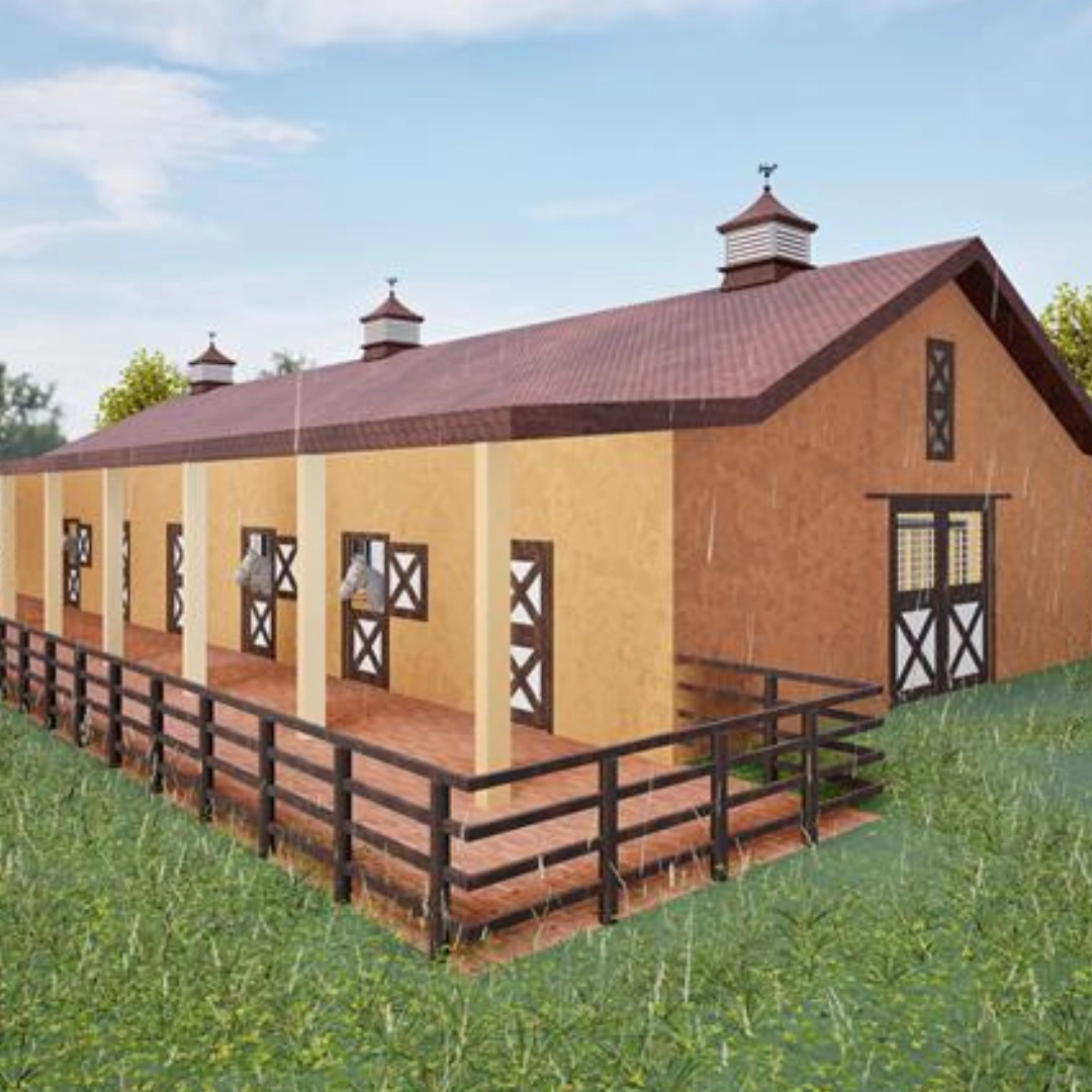 LOD 200 BIM model for equestrian commercial development in the USA