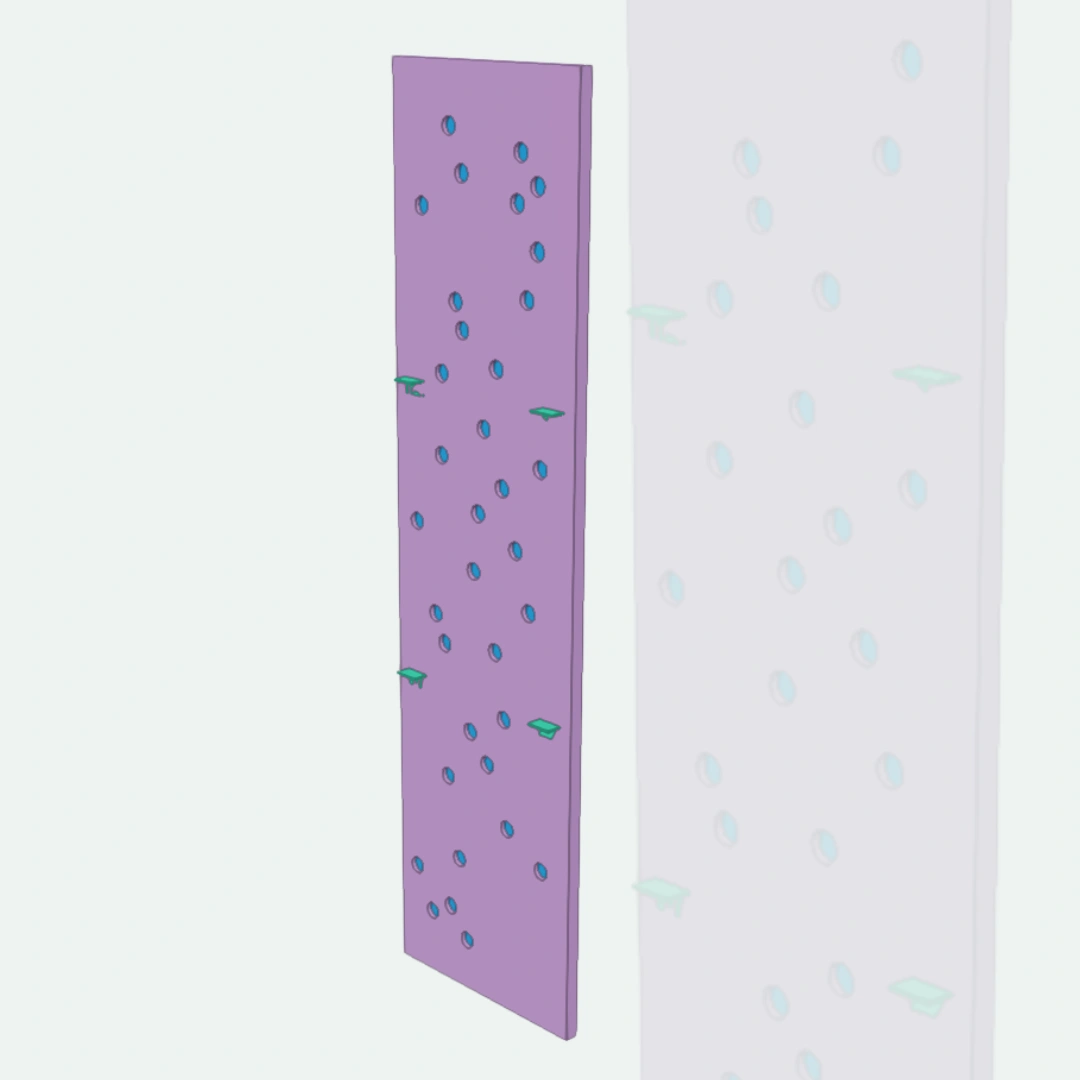 Architectural precast facade panel with detailed texture and pattern finish