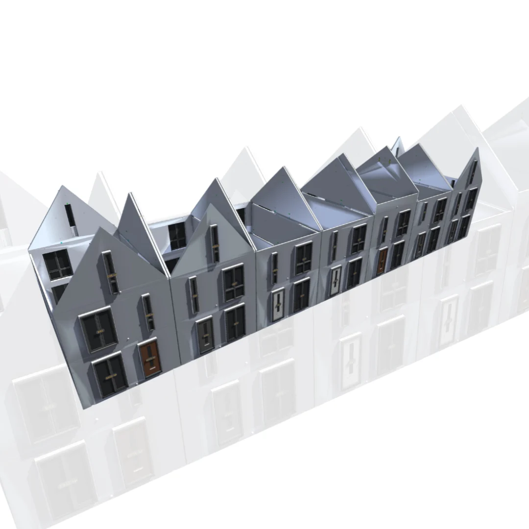 Allplan modeling of precast walls for residential project in Netherlands