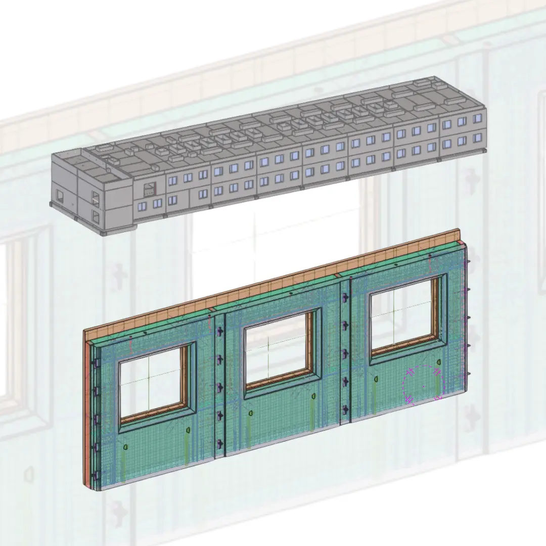 Precise Tekla modeling of precast corridor, duct, sandwich, internal and external walls for a prison project
